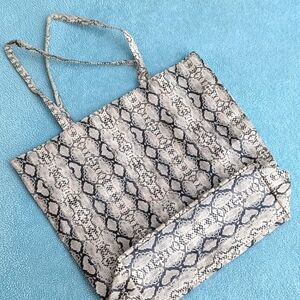 NWOT Nordstrom Faux Leather Snake Print Tote Bag
